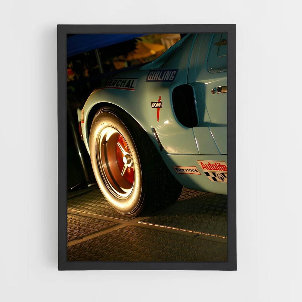 Poster GT40 en Bleu – affiche Ford (vue 2)